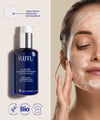 Gelée Oligo Nettoyante IUM Paris : soin bio visage au zinc, nettoyant doux pour peau fraîche, apaisée et démaquillée.